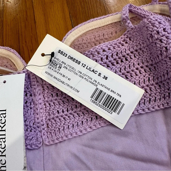 NWT Magda Butrym Crochet Balconette Mini Dress - Picture 10 of 10